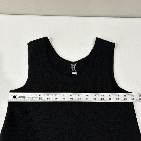 VTG Helen HSU Womens Dress Small Black Knit Midi Sweater Lagenlook Modest Travel - Picture 9 of 9